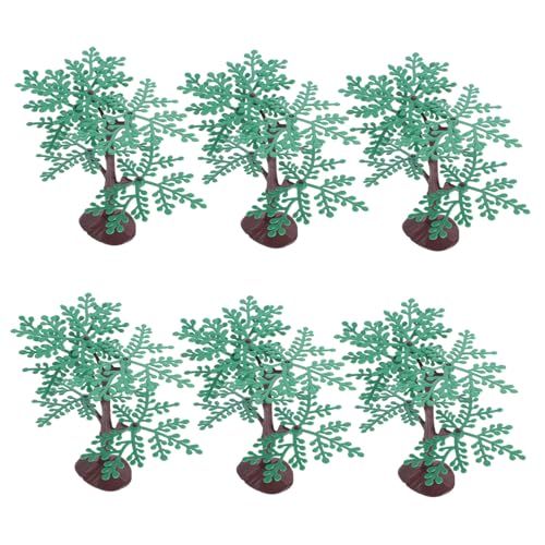 Gadpiparty 6 Stück Baummodell Aus Kunststoff Baum Baumfiguren Mikrolandschaftsspielzeug Mini-bäume Zum Basteln Modellbäume Miniaturen Zum Basteln Kleine Bäume Green Plastik von Gadpiparty