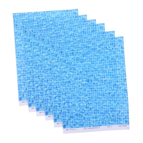 Gadpiparty 6stücke Wasserwellenpapier Für Modelleisenbahnen Realistisches Wasseraufkleber Für Seen Und Flüsse Wasserfeste Poolaufkleber Aquarium-hintergrundaufkleber Einfache Anbringung von Gadpiparty