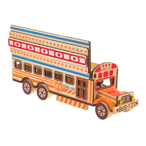 Gadpiparty Bus Schulmodell Home Auto Kreatives Auto Für Kinderzimmer Autoform Kinderspielzeug Kinderspielzeug Holz von Gadpiparty