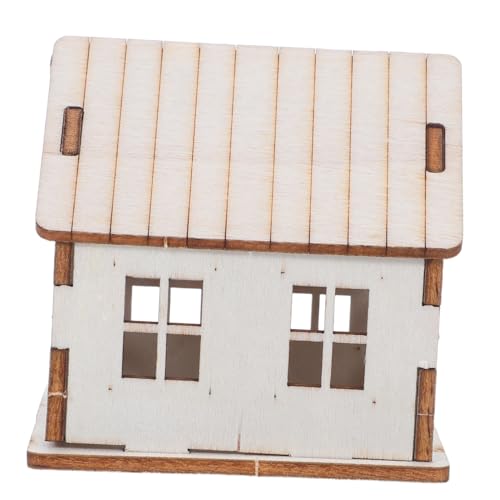 Gadpiparty DIY Holzhaus Modellbausatz aus Massivem Holz Naturbelassen Detailreiches Miniatur Mini-Weihnachtshäuser- Bastelset für Familien Puzzle Gartenhaus für Weihnachtsdeko von Gadpiparty