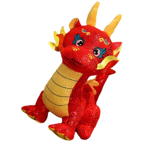 Gadpiparty Drache Stofftier 1 Stück Drachenplüsch Chinesischer Drache Plüsch 2024 Jahr Gefüllter Drache Plüschtier Für Frühlingsfest Geschenk Bettruhe Stuhl Tischdekoration (Glück) 6 3 Zoll von Gadpiparty