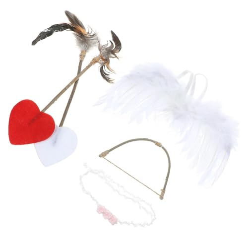 Gadpiparty Engel-Amor-Kostüm-Set Weiße Baby-Engelsflügel Mini-Amor-Set Neugeborenen-Fotografie-Requisiten Amor-Pfeil Und Bogen Kopfbedeckung Valentinstag Kinder-Cosplay-Kostüm Gadpiparty Engel-Amor-Kostüm-Set Weiße Baby-Engelsflügel Mini-Amor-Set Neugeborenen-Fotografie-Requisiten Amor-Pfeil Und Bogen Kopfbedeckung Valentinstag Kinder-Cosplay-Kostüm von Gadpiparty