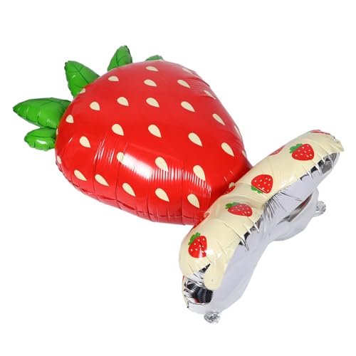 Gadpiparty Giant Stehender Erdbeer Folienballon Langlebiger Aufblasbarer Früchteballon für Kindergeburtstag Sommerparty Vielseitige Partydeko und Fotorequisite Einfach zu Befestigen für Innen von Gadpiparty