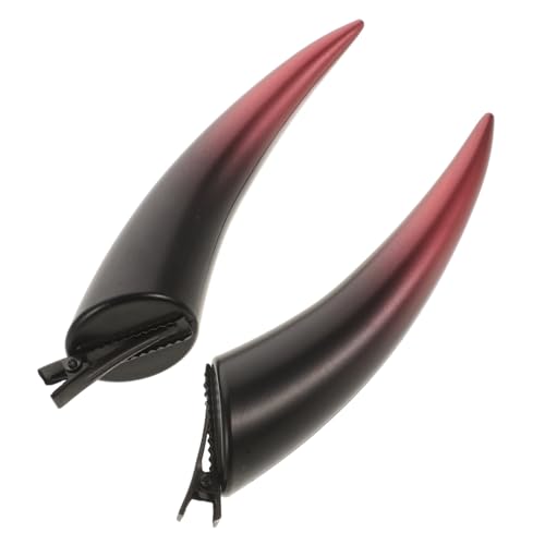 Gadpiparty Gothic Teufelshorn Haarklammern Halloween Haarclips für Frauen Dekorative Leichte Alligator Clips Vielseitig als Haar und Kostümzubehör für Fasching und Cosplay von Gadpiparty