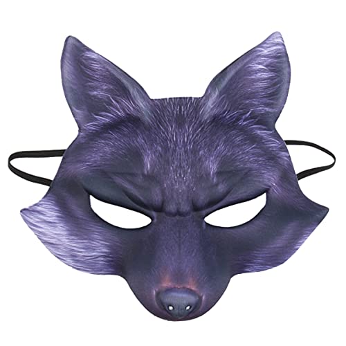 Gadpiparty Half Face Mask, EVA Animal Mask, Fox Cosplay Costume Accessory for Halloween von Gadpiparty
