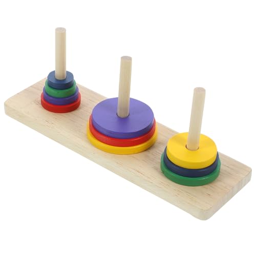 Gadpiparty Holz- Gehirn- Puzzle Türme Von Hanoi. Denksportaufgaben Für Erwachsene Lu Ban Puzzle- Ball Puzzle Entsperren Hoher Hanoi des Turms Turm Von Hanoi Brettspiel Neta Klassisch Hölzern von Gadpiparty