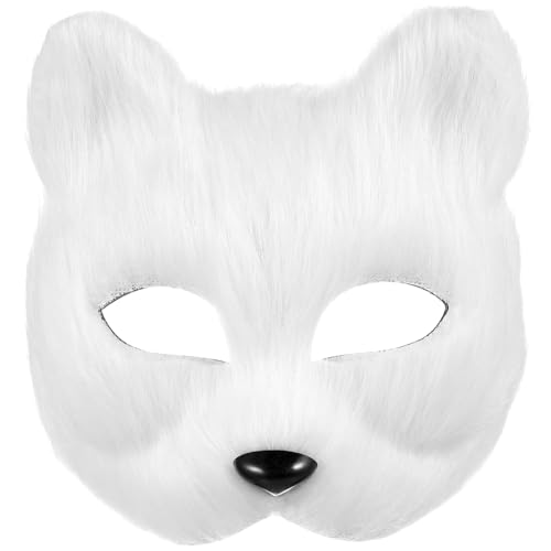 Gadpiparty Künstliche Fuchsmaske: Faux-Fuchsmaske Fuchs-Therian-Maske Schleier Kostüm-Augenmaske – Katzenmasken Cosplay-Kostüm Halbmaske Für Cosplay-Kostüme von Gadpiparty