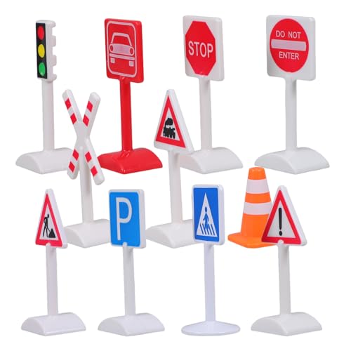 Gadpiparty Mini Verkehrszeichen mit Ampel Teiliges für Realistische Verkehrssimulation Fördert und Verständnis für Verkehrsregeln von Gadpiparty