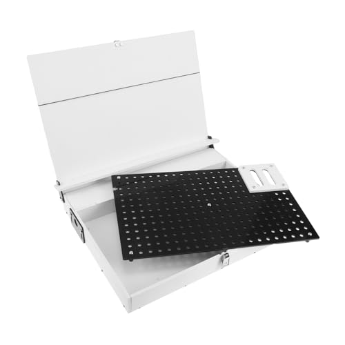 Gadpiparty Model Tool Regal Modellbau Werkzeugkasten ModellWerkzug Organizer Arbeitsfläche Modellbau Platzsparender Werkzeugschrank Modellbausatz-Organizer Modell-Farbregal PVC Weiß von Gadpiparty