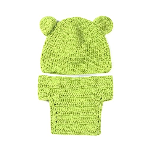 Gadpiparty Neugeborenen-Fotografie-Requisite Babyanzüge kostüme für baby babykleidung Kappen anzugtasche Häkelmütze für Babys handgefertigter Säuglingshut häkeln Pullover von Gadpiparty