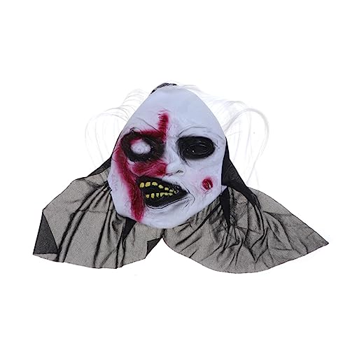 Gadpiparty Schreckensmaske Horror-grimassenmaske Kreative Weiße Haarmaske Halloween-maske Cosplay-maske Bilden Gesichtsmaske von Gadpiparty