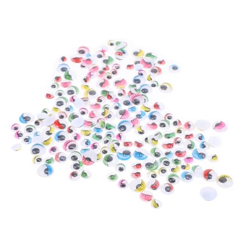 Gadpiparty Selbstklebende Bunte Wackelaugen mit Farbigen Wimpern Langlebige DIY Aufkleber für Puppen Bastelaugen Zubehör für Scrapbooking und Handarbeiten von Gadpiparty