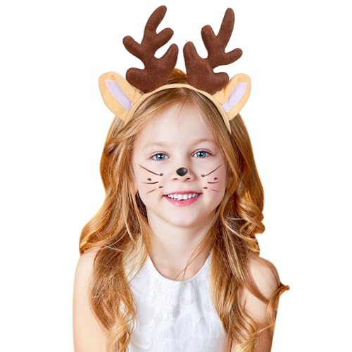 Gadpiparty Weihnachtsstirnband für Kinder, Rentiergeweih-haarreif, Stoffkostüm-requisite in Verschiedenen Farben für Kinder, 24,9 X 21,9 X 2,5 Cm von Gadpiparty
