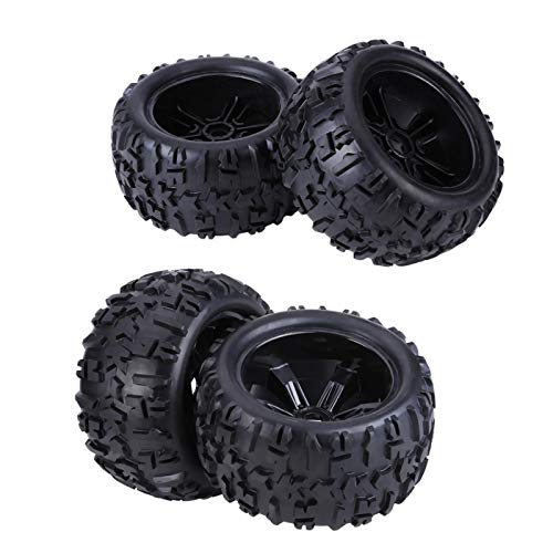 4 Stück RC-Reifen, 150mm RC-Autoreifen aus Gummi rutschfeste Radreifen, 17mm Sechskant, 77mm Breite, RC Autozubehör Für Alle 1/8 RC Truck Car von Gaeirt