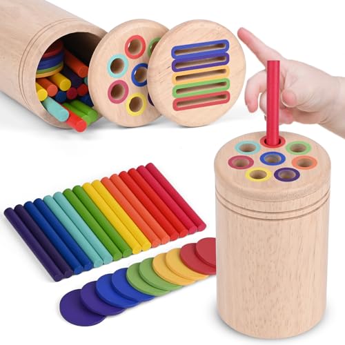 Gaethra Montessori Spielzeug, 7,5 x 7,5 x 14 cm, für 1-3 Jahre, 255 g Gaethra Montessori Spielzeug, 7,5 x 7,5 x 14 cm, für 1-3 Jahre, 255 g von Gaethra