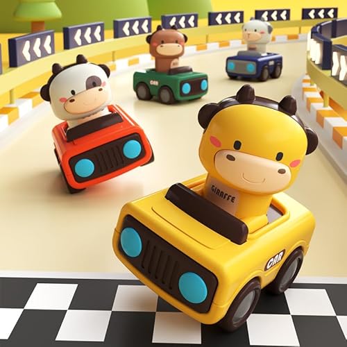 Gaethra Push & Go Spielzeugautos, 19,5 x 13,5 x 10,5 cm, 4 Stück, für Kinder ab 18 Monate Gaethra Push & Go Spielzeugautos, 19,5 x 13,5 x 10,5 cm, 4 Stück, für Kinder ab 18 Monate von Gaethra