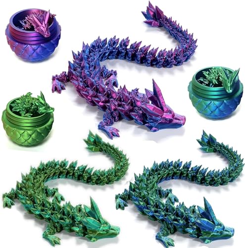 Gahwa 3D Gedrucktes Drachenei,2024 Geheimnisvolle Drachen Spielzeug, Realistische Realistische Beweglicher Drachen Figuren,Überraschung Easter Dracheneier, Wohnkultur (Blindbox 3PCS) von Gahwa