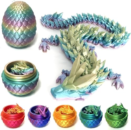 Gahwa 3D Gedrucktes Drachenei,2024 Geheimnisvolle Drachen Spielzeug, Realistische Realistische Beweglicher Drachen Figuren,Überraschung Easter Dracheneier, Wohnkultur (Macaron) von Gahwa