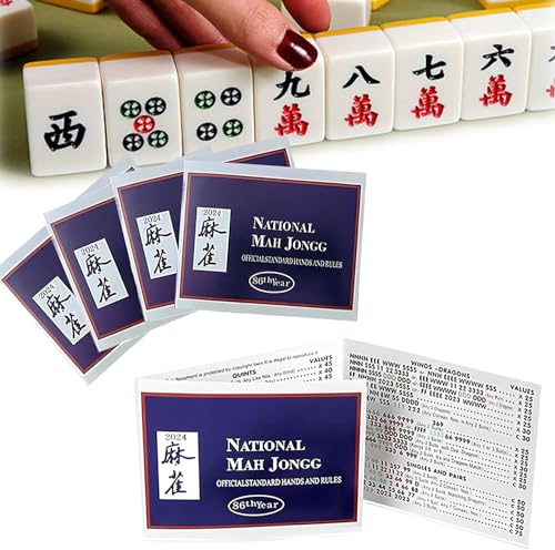 Mahjong Cards National Mahjong Große Karte Rules – Upgrade Mahjong Karte, 2024 Universal Mah Jongg League Hands and Rules (Blau*4) von Gahwa