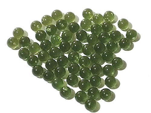 100 Murmeln Moosgrün grün poliert 10mm 2. Wahl transparent, Glaskugel, Kugel aus Glas (GS10mmMoosgrün) von Gaide und Petersen