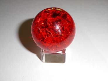 Gaide und Petersen Kristallglaskugel mit Splittereffekt rubinrot rot 35mm - Splitterkugel Glaskugel (ds19513) von Gaide und Petersen