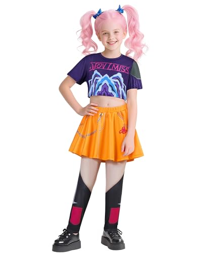 Gaifully Dämonenjäger-Kostüm für Mädchen, Mira, Cosplay-Kostüm, Kinder-Kostüm, für Halloween, Geburtstag, Motto-Party-Outfit von Gaifully