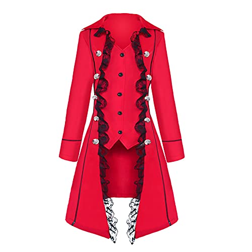 Gajaous Damen Gothic Vintage Steampunk Jacke Viktorianische Spitze Spleißen Korsett Mantel Frack Mittelalter Halloween Kostüm Halloween Gajaous Damen Gothic Vintage Steampunk Jacke Viktorianische Spitze Spleißen Korsett Mantel Frack Mittelalter Halloween Kostüm Halloween von Gajaous