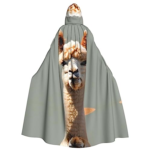 Gajher Alpaca Avatar Uni Kapuzenumhang – Rollenspiel-Kostüm in voller Länge – perfekt für Weihnachten, Themenpartys und Halloween von Gajher