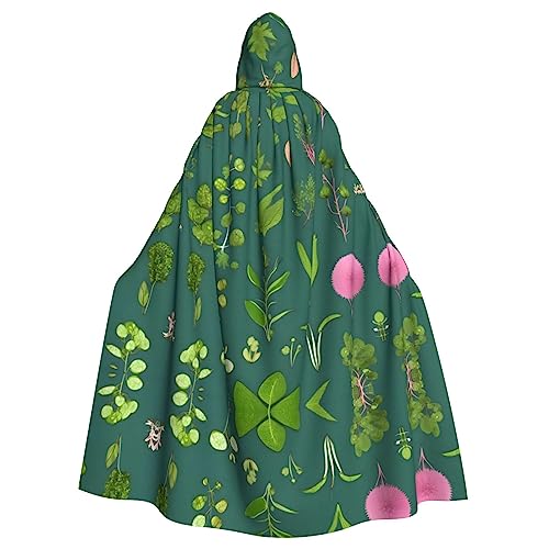 Gajher Flower and Plants Uni Umhang mit Kapuze, Rollenspiel-Kostüm in voller Länge, perfekt für Weihnachten, Mottopartys und Halloween von Gajher