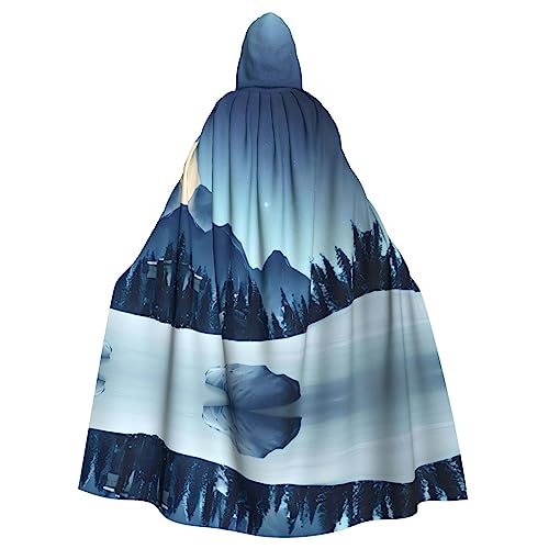 Gajher Snowy Forest Uni Kapuzenumhang – Rollenspiel-Kostüm in voller Länge – perfekt für Weihnachten, Themenpartys und Halloween von Gajher