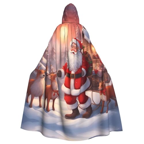 Gajher Winter-Weihnachtsmann-Umhang mit Kapuze – Rollenspiel-Kostüm in voller Länge – perfekt für Weihnachten, Themenpartys und Halloween von Gajher