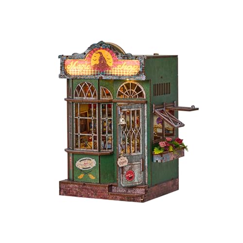GlaSpark LED 3D Puzzle Zauberladen Book Nook Bausatz – Puppenhaus 3D Holzpuzzle mit LED, Magisches Miniatur-Kreativprojekt als Dekoratives Bücherregal GlaSpark LED 3D Puzzle Zauberladen Book Nook Bausatz – Puppenhaus 3D Holzpuzzle mit LED, Magisches Miniatur-Kreativprojekt als Dekoratives Bücherregal von GalaSpark