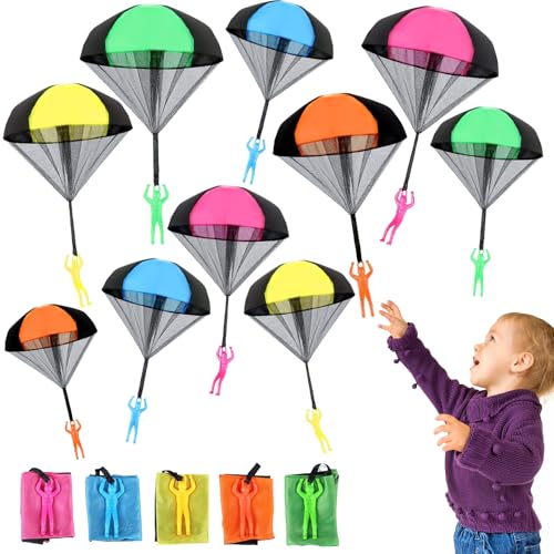 Galenecx 10 Stück Fallschirm Spielzeug, Kinder Fallschirmspielzeug, Fallschirmspringer, Hand Werfen Flugspielzeug, Ideal als Gastgeschenke und Draußen Spielzeug Galenecx 10 Stück Fallschirm Spielzeug, Kinder Fallschirmspielzeug, Fallschirmspringer, Hand Werfen Flugspielzeug, Ideal als Gastgeschenke und Draußen Spielzeug von Galenecx