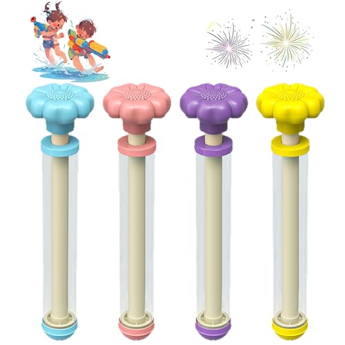 Galenecx 4 Stück Feuerwerks Wasserpistole, Romantisches Feuerwerk Wasserpistole, Wassersprühspielzeug im Feuerwerksstil für Baden, Pool, Party, Strand und Spielplatz von Galenecx