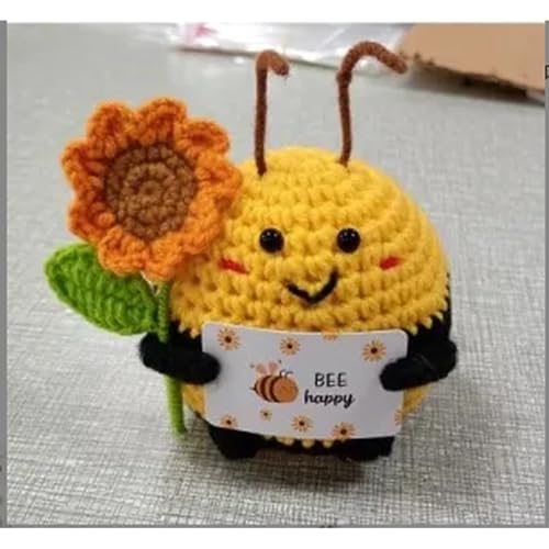 Galenecx Mini Gehäkelte Tiere, Biene Glücksbringer für Emotionale Unterstützung, Pocket Hug Biene für Aufmunterndes Geschenk Zuhause Büro Dekoration Schulabschluss Festliches Geschenk Galenecx Mini Gehäkelte Tiere, Biene Glücksbringer für Emotionale Unterstützung, Pocket Hug Biene für Aufmunterndes Geschenk Zuhause Büro Dekoration Schulabschluss Festliches Geschenk von Galenecx