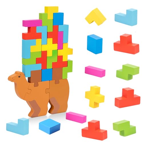 Galerie SV Tetris Spiel - Balance Spiel - Stapelspiel - Montessori-Spielzeug - Stapelspiele Creative Stack - Spielzeug Wackelturm Stapelturm - Team Tower-Spiel für Kinder und Erwachsene von Galerie SV