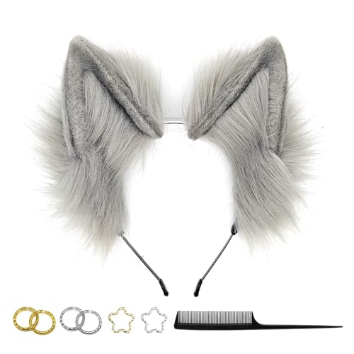 GaliaFaya Haarreif mit Wolfsohren, handgefertigt, Kunstfell, Cosplay, Halloween, Kostümparty GaliaFaya Haarreif mit Wolfsohren, handgefertigt, Kunstfell, Cosplay, Halloween, Kostümparty von GaliaFaya