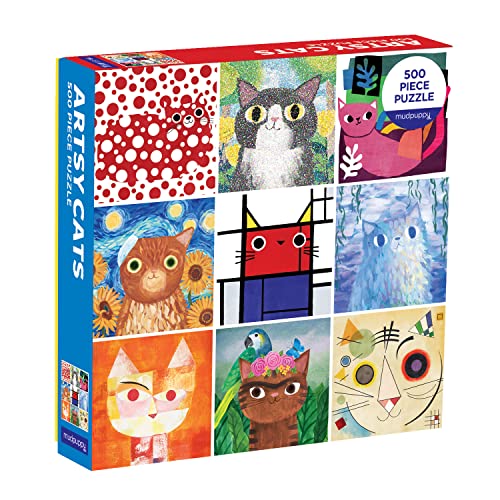 Artsy Cats 500Pc Family Puzzle von MudPuppy