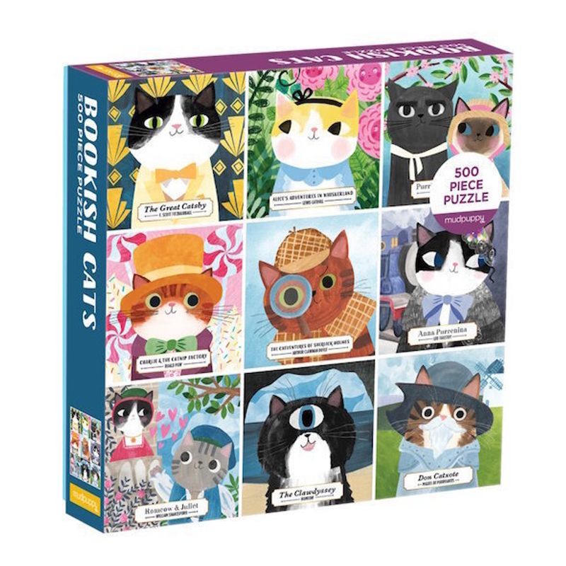 Bookish Cats 500 Piece Family Puzzle von Galison