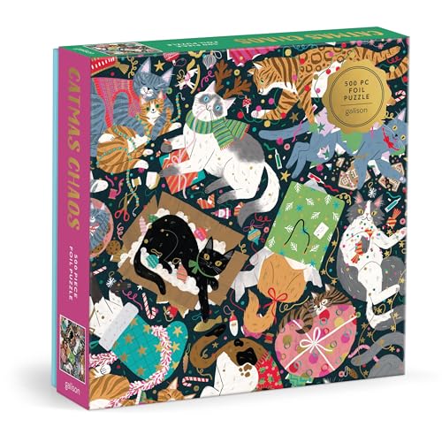 Catmas Chaos 500 Piece Foil Puzzle von Galison