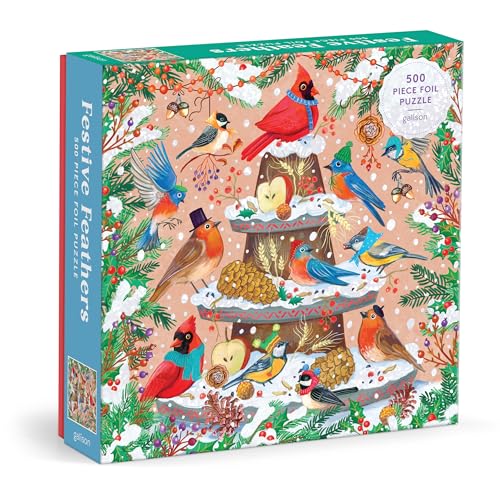 Festive Feathers 500 Piece Foil Puzzle von Galison