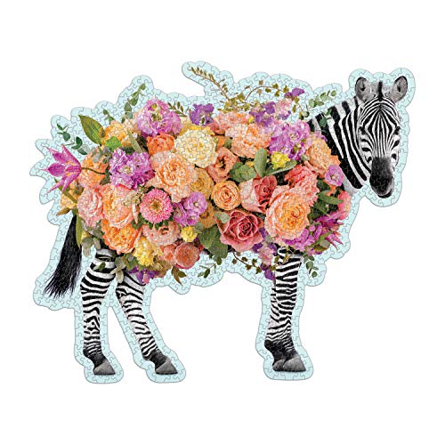 Galison 9780735366879 Party Animal 750 Piece Shaped Puzzle, Zebra von Galison