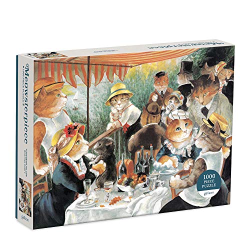 Galison 9780735367517 Luncheon of The Boating Party Meowsterpiece of Western Art 1000 Piece Puzzle von Galison