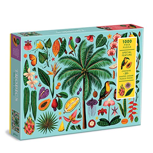 Galison 9780735370494 Tropics 1000 Puzzle with Shaped Pieces von Galison
