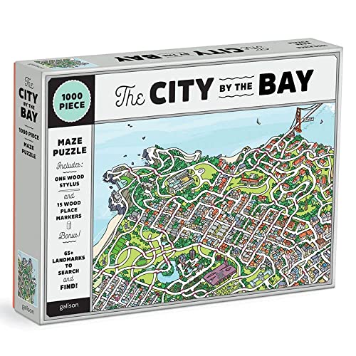 Galison 9780735372009 The City by The Bay 1000 Piece Maze Puzzle Galison 9780735372009 The City by The Bay 1000 Piece Maze Puzzle von Galison