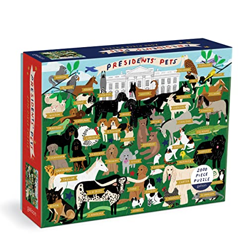 Galison 9780735372016 Presidents' Pets Jigsaw Puzzle, Multicoloured, 2000 Pieces von Galison