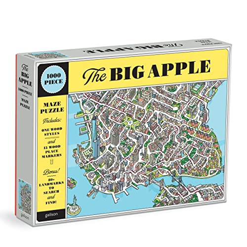 Galison 9780735372023 The Big Apple 1000 Piece Maze Puzzle Galison 9780735372023 The Big Apple 1000 Piece Maze Puzzle von Galison