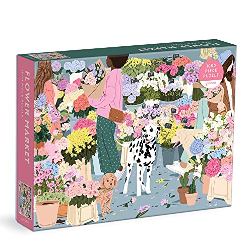 Galison 9780735372887 Flower Market Jigsaw Puzzle, Multicoloured, 1000 Pieces von Galison