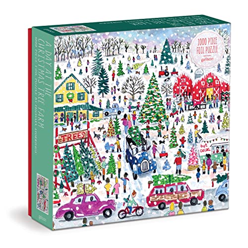 Galison 9780735375840 Michael Storrings Christmas Tree Farm Jigsaw Puzzle, Multicoloured, 1000 Pieces von Galison
