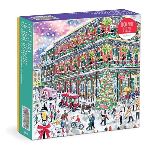 Galison 9780735375857 Michael Storrings Christmas in New Orleans Jigsaw Puzzle, Multicoloured, 1000 Pieces von Galison